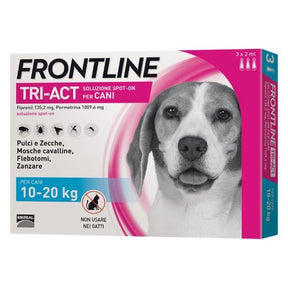 Frontline Tri-Act soluzione spot-on M per cani da 10-20 kg con 3 pipette - Iperverde