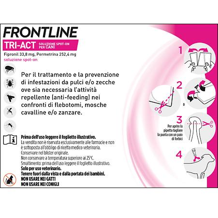 Frontline Tri-Act XS spot-on solution for dogs from 2-5 kg with 3 pipettes