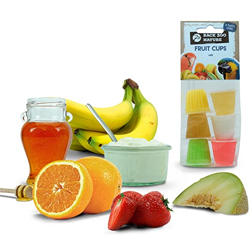 Fruit Cups gelatine di frutta per pappagalli e roditori in vari gusti