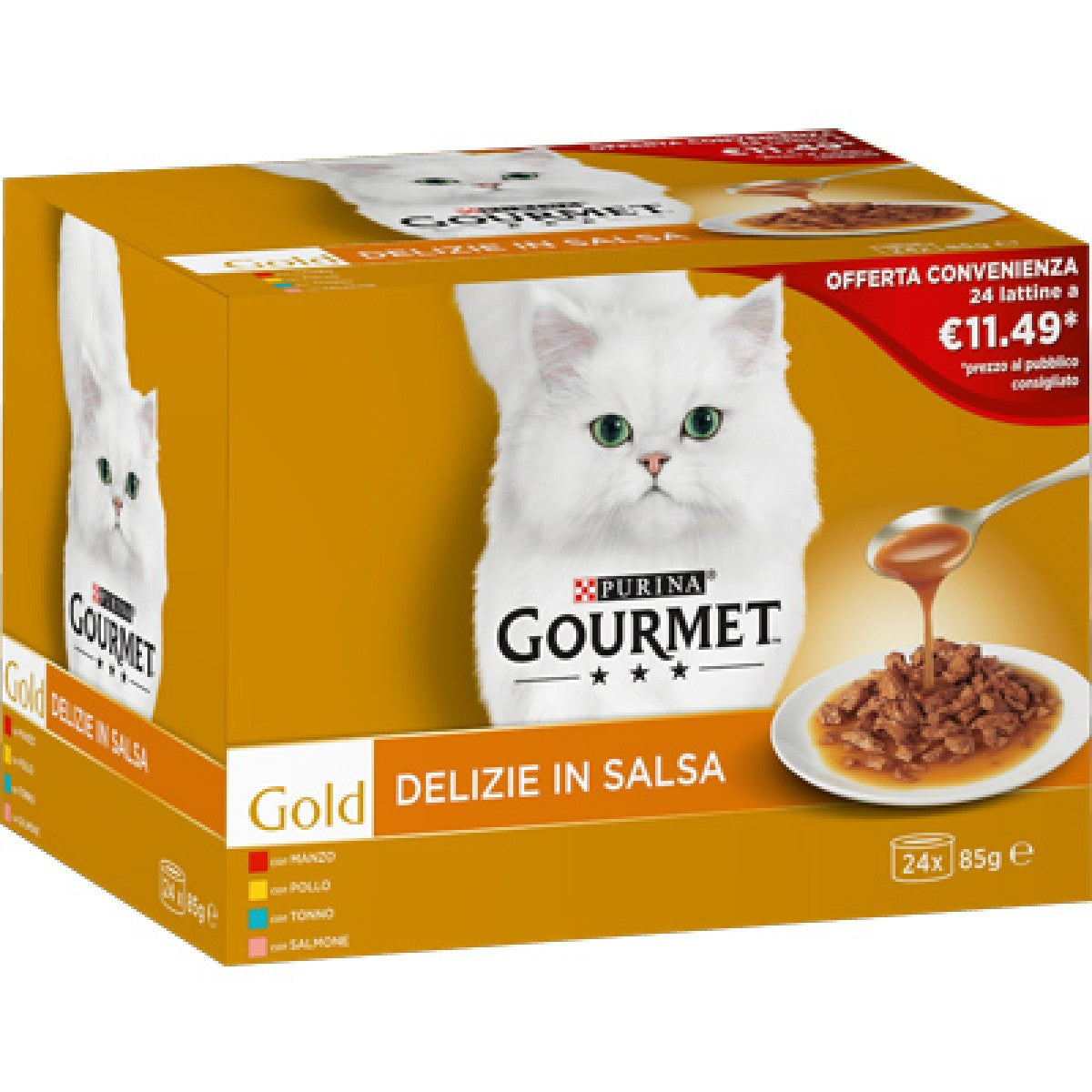 Gourmet gold delizie in salsa multipack 24 x 85 gr