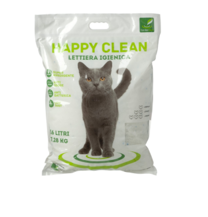 Lettiera per gatti Happy Clean Silicio 16 LT - Iperverde
