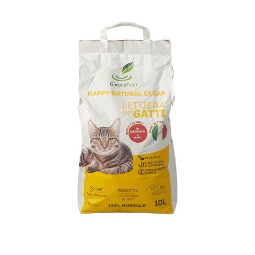 Lettiera per gatti Happy Natural Clean 10 lt