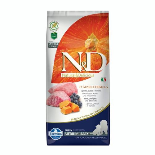 N&D Grain Free Pumpkin Cane Puppy Medium Maxi Lamb and Blueberries 12 kg