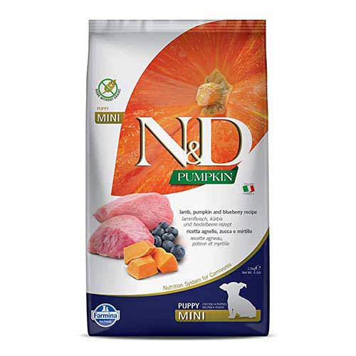 N&D Grain Free Pumpkin Cane Puppy Mini Agnello Zucca e Mirtilli 2,5 kg