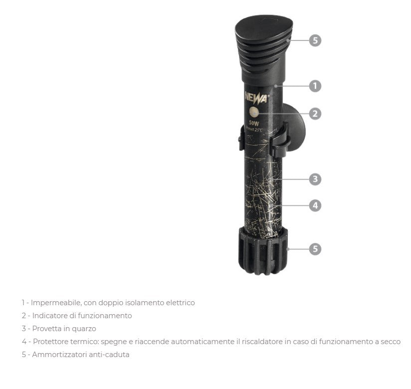 Newa Therm Preset miniature heater for aquariums