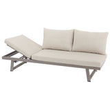 Oasi - Garden sofa with chaise longue