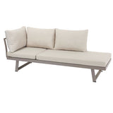 Oasi - Garden sofa with chaise longue