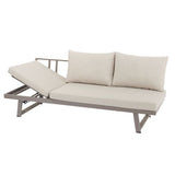 Oasi - Garden sofa with chaise longue