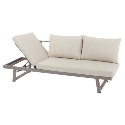 Oasi - Garden sofa with chaise longue