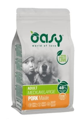 Oasy Dog One protein dry cane adult Medium/Large Maiale 2.5kg - Iperverde