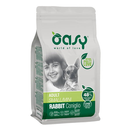 Oasy Dog One Protein Dry Dog Erwachsener kleiner Minikaninchen