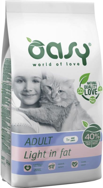 Oasy dry cat adult light in fat 1,5 kg