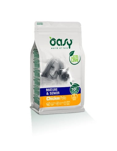 Oasy dry cat adult mature and senior chicken 1,5 kg