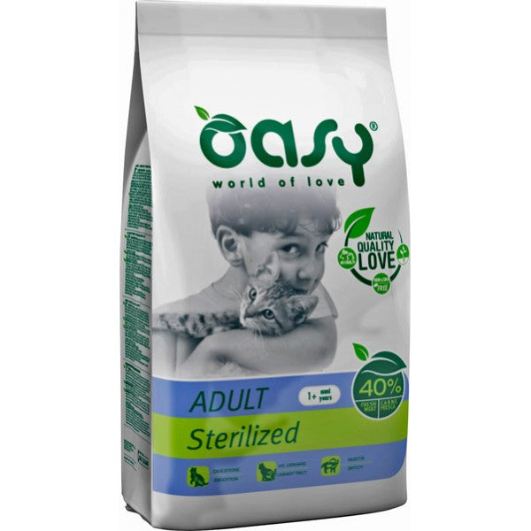 Oasy dry cat adult sterilized chicken 1,5 kg