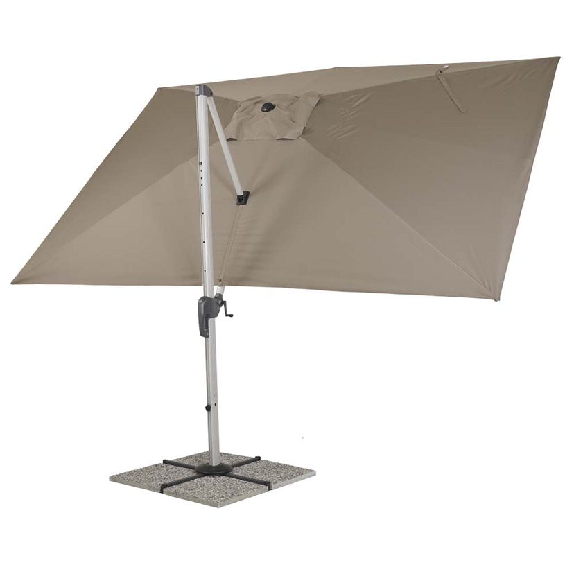 Off-center rectangular garden umbrella Taupe - New Etoile