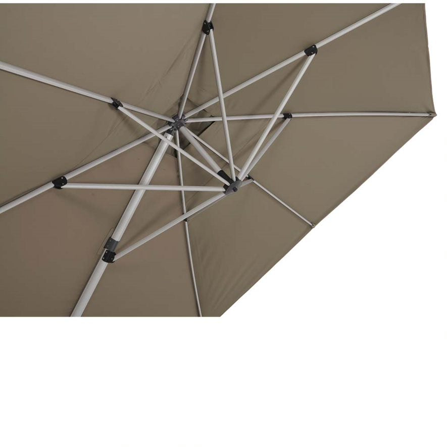 Off-center rectangular garden umbrella Taupe - New Etoile