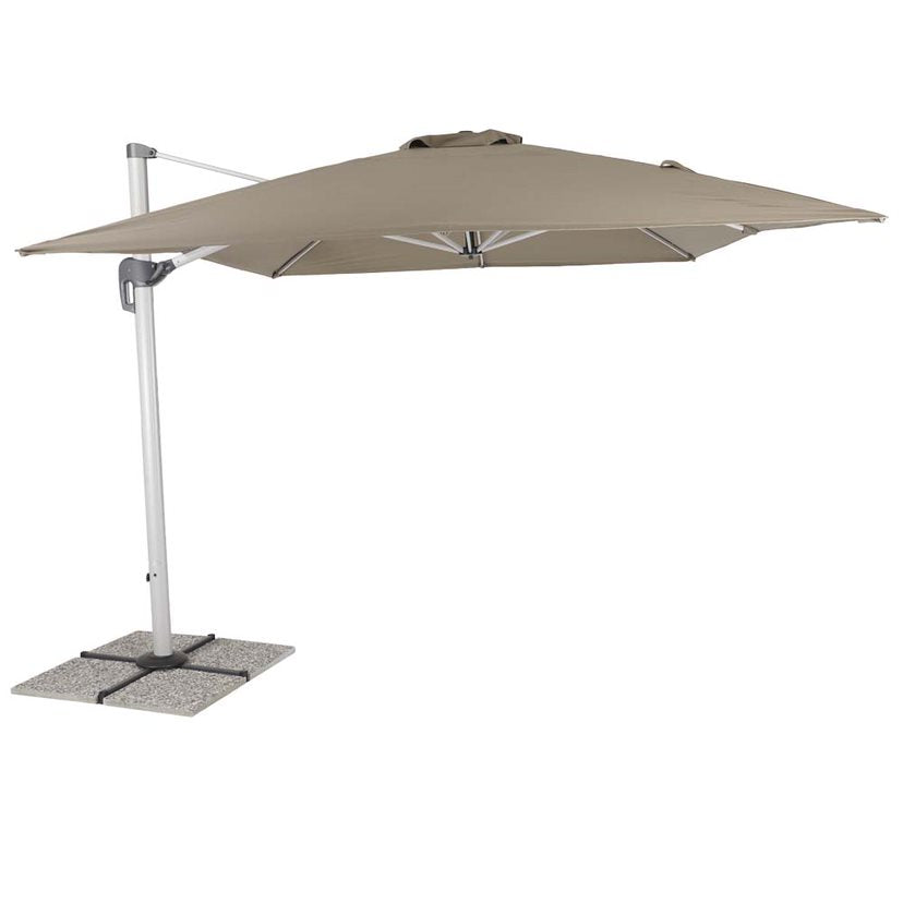 Off-center rectangular garden umbrella Taupe - New Etoile