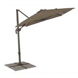 Decentralized rectangular garden umbrella Taupe aluminum - Sanremo