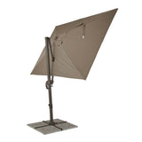 Decentralized rectangular garden umbrella Taupe aluminum - Sanremo