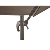 Decentralized rectangular garden umbrella Taupe aluminum - Sanremo