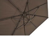 Decentralized rectangular garden umbrella Taupe aluminum - Sanremo