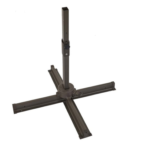 Dezentraler rechteckiger Gartenschirm Aluminium Taupe - Sanremo