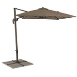 Decentralized rectangular garden umbrella Taupe aluminum - Sanremo