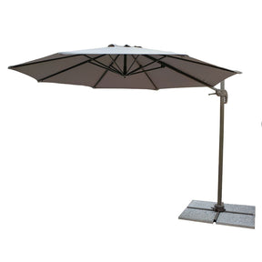 Ombrellone palo laterale alluminio Rondo 3x3 tortora - Iperverde