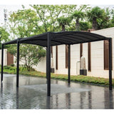 Anthracite extendable garden pergola