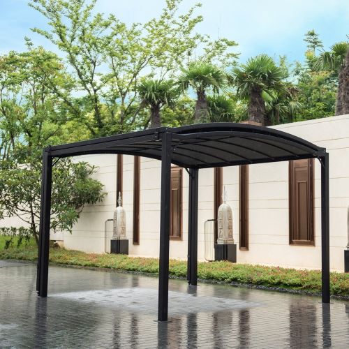 Anthracite extendable garden pergola