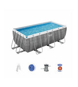 Power Steel rectangular above ground pool measuring 488x244x122 cm