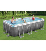 Power Steel rectangular above ground pool measuring 488x244x122 cm