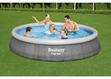 Fast set inflatable round above ground pool 396x84 cm gray