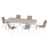 Set Pranzo da giardino con Tavolo e sedie in alluminio allungabile da 6 a 8 posti - modello New Butterfly