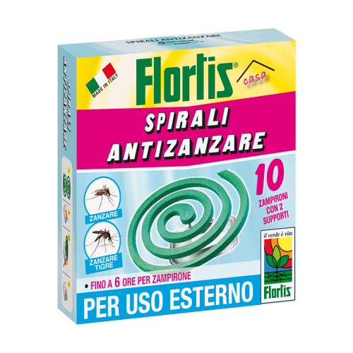 Mosquito repellent coils with Flortis supports