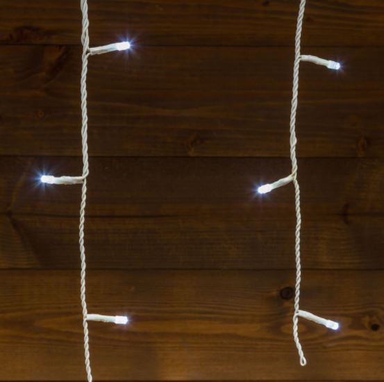 Tenda luminosa  natalizia con 255 LED con giochi di luce L 1088 x H 60 cm bianco freddo - Iperverde