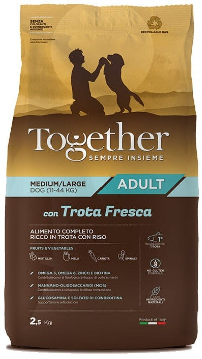 Together medium / large adult dog with fresh trout 2,5kg