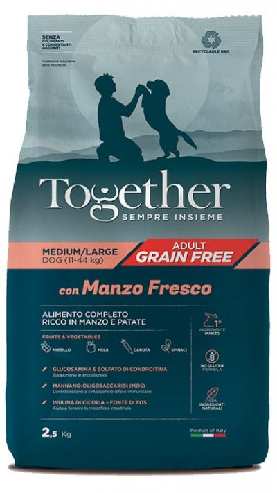 Together dog adult medium / large Grainfree with Fresh Beef