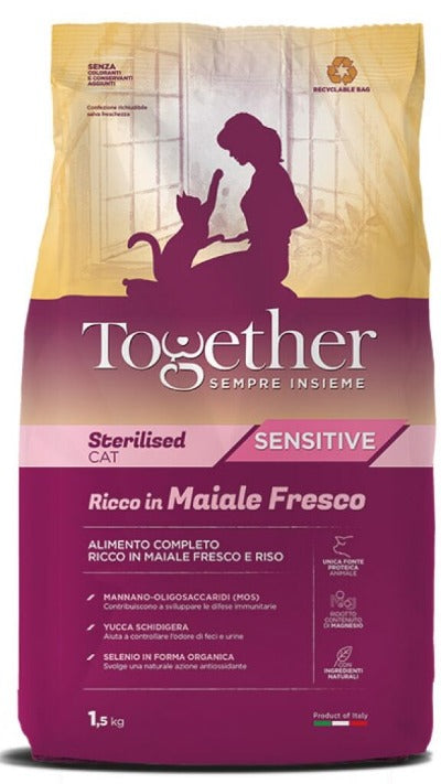 Together cat adult Sterilised Sensitive con maiale fresco