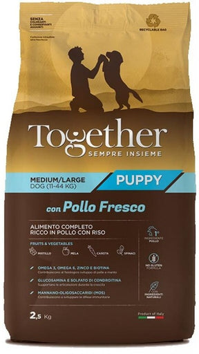 Together cucciolo di cane puppy medium/large con pollo fresco 2,5kg - Iperverde