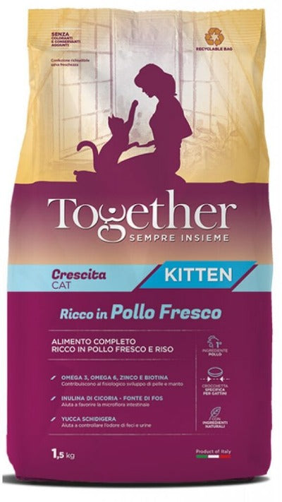 Together Kitten Pollo fresco e riso crocchette gattino 1,5kg