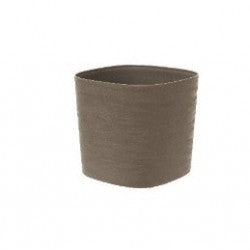 Capri Tera vase in dove gray recycled plastic