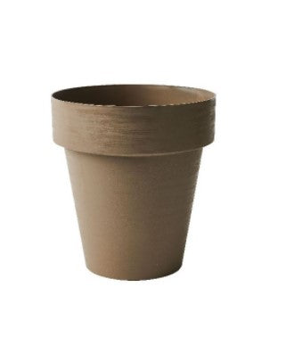 Time Tera vase in recycled plastic, dove gray color