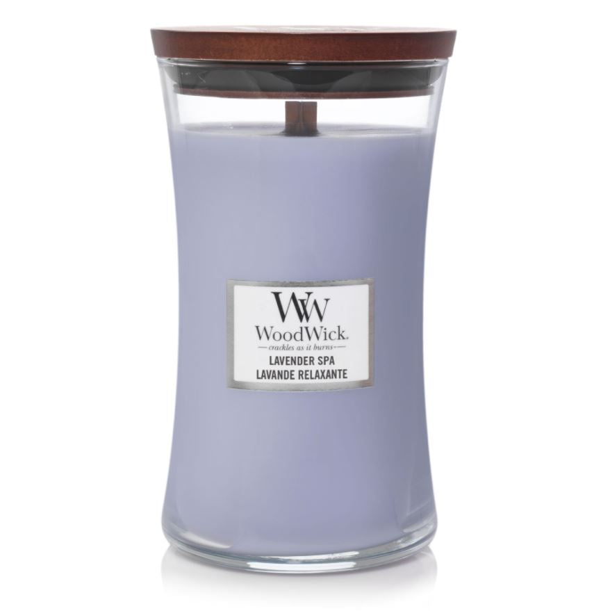 Woodwick candle lavender spa