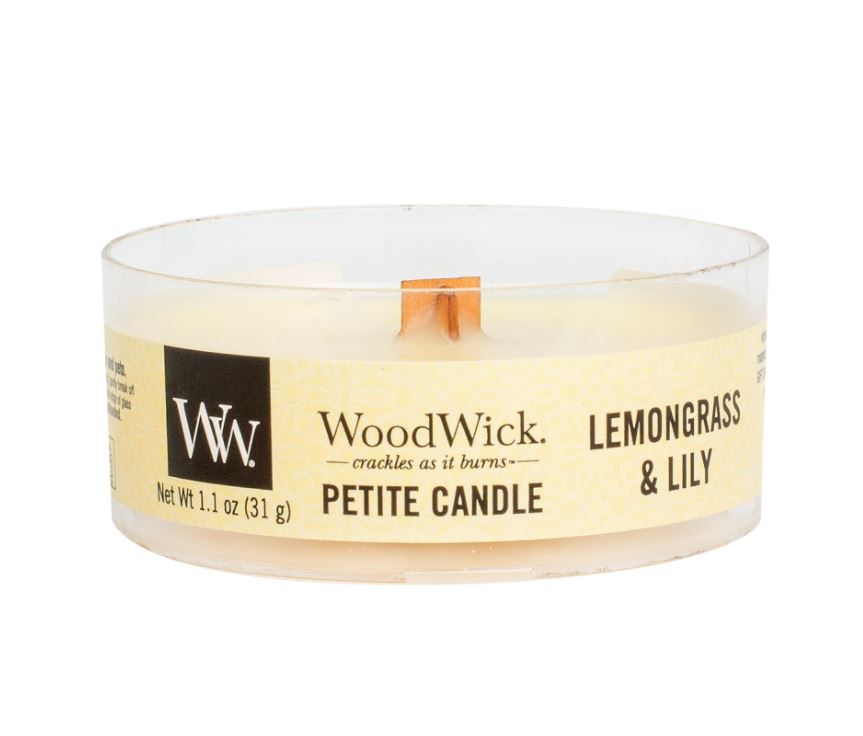 Woodwick lemongrass &amp; lily candle