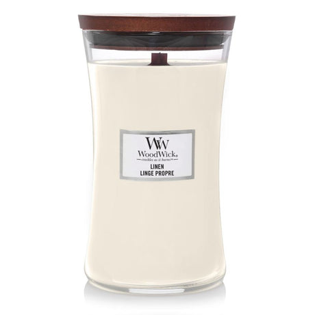 Woodwick candela linen