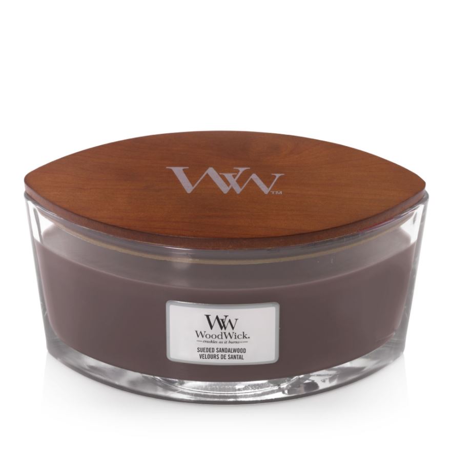 Woodwick candle sueded sandalwood